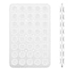 A white double-sided silicone phone mount grip with multiple circular holes for mounting devices.