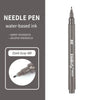 A dark gray needle pen with a black tip and BR water-based ink, shown vertically.