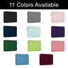 Housses pour ordinateur portable de onze couleurs, y compris noir, gris, rose, bleu, vert et violet.