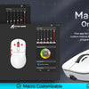 Software interface showing macro drivers and settings for an Attack Shark wireless gaming mouse