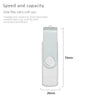 A white dual USB and Type-C flash drive with a metal body shown in a vertical view.