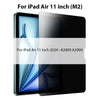Privacy tempered glass screen protector for iPad Air 11 inch M2 model A2899 A2900