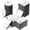 Stacks of white double-sided foam mounting tape in various sizes and angles