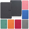 A collection of various colored magnetic protective cases for Kindle e-readers shown in different shades.