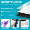 A set of magnetic chore chart dry erase whiteboard featuring stain resistant and durable PVC materials.