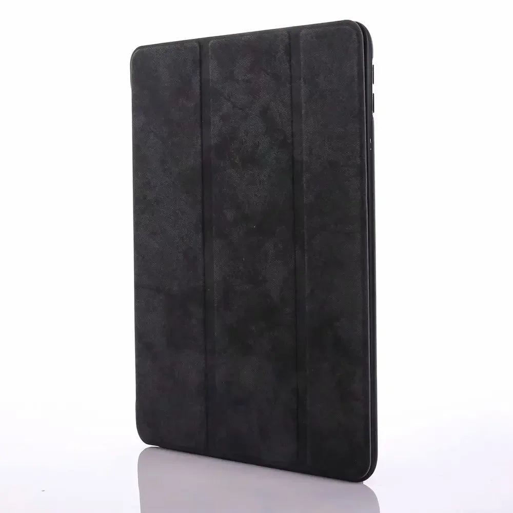 Black retro marbling skin for an iPad Pro tablet case.