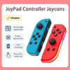 A pair of blue and red Joypad controllers shown with features like universal applicability, 6-axis gyroscope, host charging, 