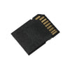 A black multi-function memory card adapter with gold contacts.