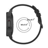 A black silicone watch band shown with a diameter range of 5.5 to 8.7 inches.