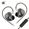 A pair of black KZ Castor earphones with detachable cables shown against a white background.