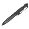 Black tactical aluminum pen with a textured grip and clip.