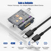 A close-up view of a premium technology chip and cable for a 45W dual Type-C PD fast charger.