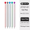A set of six Kaco popup gel pens in various colors, including pink, gray, blue, and green.