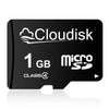 Black Cloudisk 1 GB microSD memory card labeled CLASS 4