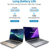 مقارنة توضح عمر بطارية طويل لأجهزة كمبيوتر محمولة مقاس 15 و 16 بوصة باستخدام شاحن USB-C بقوة 118 واط.