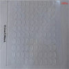 A sheet of transparent double-sided mounting tape with 100 pieces, measuring 15.2 cm by 5.98 inches.