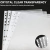 Clear top-loading sheet protectors for 3-ring binders shown in a stack and an isolated view.