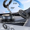 Schwarzer magnetischer Handyhalter für das Auto mit freier Verstellbarkeit und faltbarem Design.