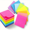 A stack of vibrant neon self-adhesive sticky notes in various bright colors like pink, yellow, blue, and green.