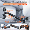 Black adjustable telescopic rotation mount for tablet holders with a distance range of 2.36 to 11 inches