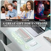 Ergonomic cloud wrist rest for keyboard and mouse shown with a laptop and keyboard.