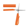 Orange und silbernes, faltbares Edelstahl-Stift-Schere.