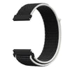 Black and white nylon loop watch strap for kids, featuring a textured band and adjustable buckle.