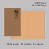 Kraft Blank notebook with a brown cover, showing the inside pages and title information.