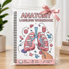 A clear plastic package of an Anatomy Labeling Workbook with illustrations of the human lungs and respiratory system.