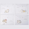 A set of four cute cartoon transparent document pouches for A4 papers featuring various animal characters.