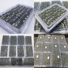 A collection of high-speed SD and TF memory cards packaged in clear plastic trays.