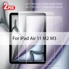Two tempered glass screen protectors for iPad Air 11 M2 M3 devices