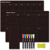 A set of monthly and weekly planning calendars for organizing schedules and tasks.