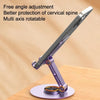 Support multi-axes rotatif en métal violet pour téléphone et tablette avec ajustement d'angle gratuit.
