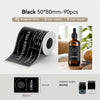 Roll of black thermal transfer stickers with lavender scent for labels and organization