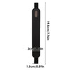 Black leather protective case for tablet stylus pens shown with dimensions.