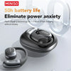 A black open-ear wireless sports earbud is shown on a white background with surrounding text promoting 50h battery life and f