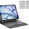 A silver Slim Bluetooth Keyboard Case for an iPad Air showing the keyboard and trackpad area.