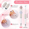 A set of 10 pearl and rhinestone ballpoint pens with a comfortable grip and black ink tips for DIY crafting
