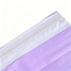 Matte purple self-adhesive mailing bags shown in a diagonal view.