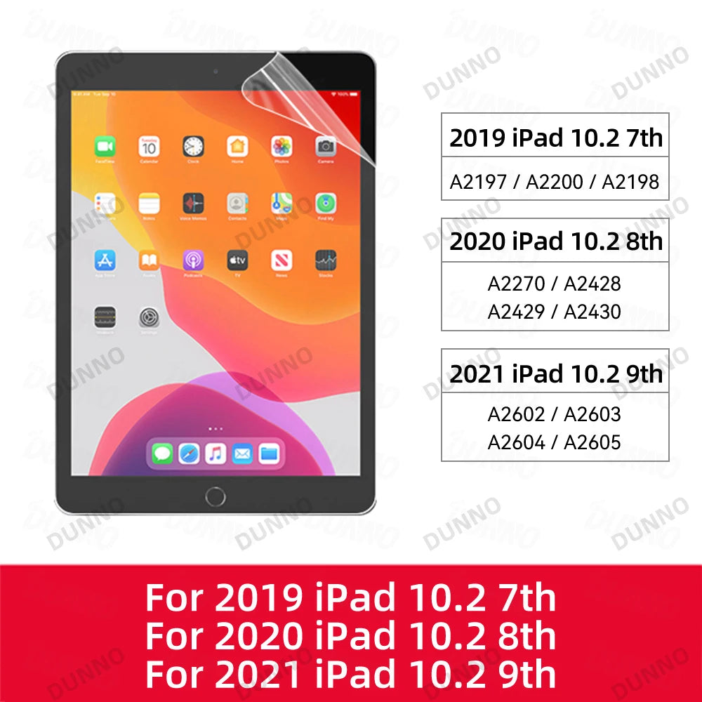 A display showing various model numbers for iPad 10.2 7th, 8th, and 9th generation models.