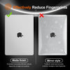 A matte finish protective case for a MacBook, demonstrating effective fingerprint reduction.