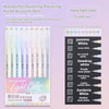 A set of 9 light color hand account pens in various shades including Jasmine White, Dewdrop White, and Gardenia White.