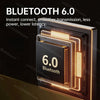 A close-up view of a Bluetooth 6.0 module with an illuminated circuit board on a dark background.