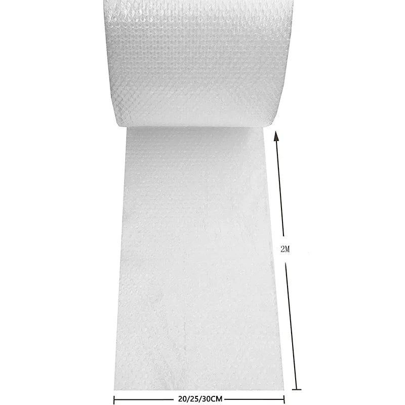 A roll of white thickened bubble wrap used for shockproof cushioning packaging.