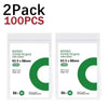 A pack of two transparent protective card sleeves, labeled 2Pack 100PCS.