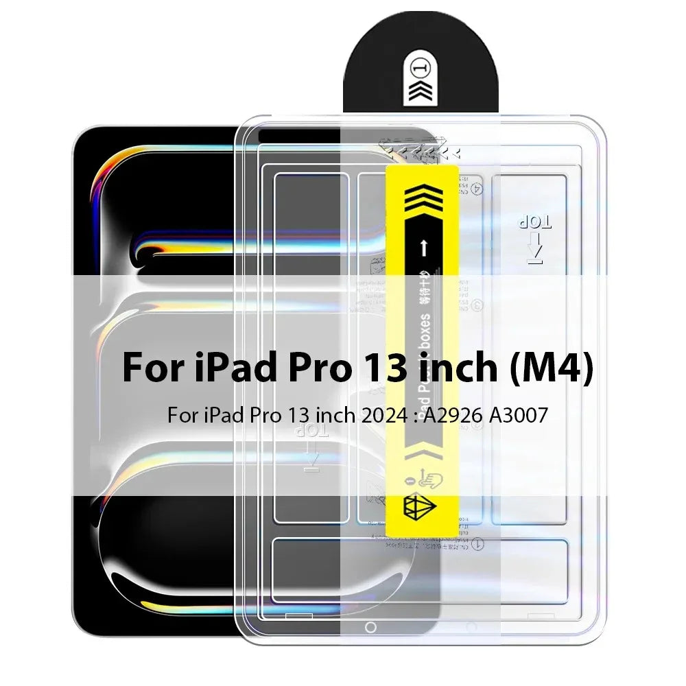 A clear plastic screen protector for an iPad Pro 13 inch (M4) device.
