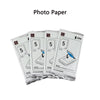 Pack of photo paper sheets for sublimation printing, showing five individual sheets.