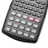 A black scientific calculator showing various mathematical functions and numbers.