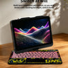 An RGB backlit keyboard switch at will feature multi-level brightness adjustment on an iPad case.